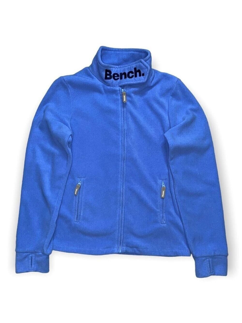 BENCH Sky Blue Fleece Full-Zip Activewear Sweater Jacket - Womens Medium